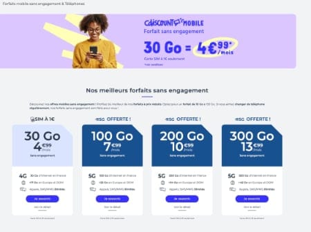 cdiscount mobile forfait 5G